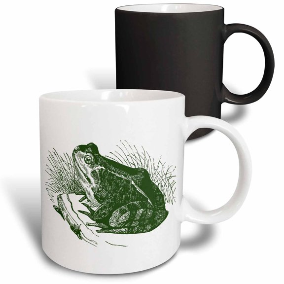 3drose, Green Frog, 11oz Magic Transforming Mug