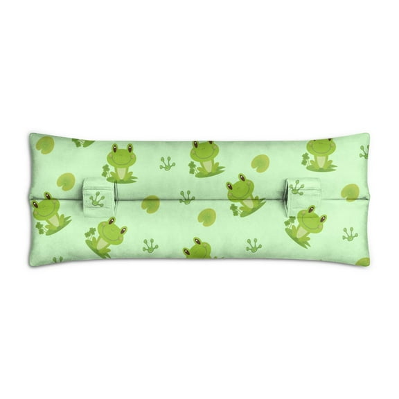 Green Frog Cartoon Seatbelt Pillow for Women - Post-Surgery Mastectomy Heart Surgery Recovery Pad with Soft Plush Fabric & Universal Fit (Nature Plant Pattern)