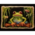 thumbnail image 1 of Green Frog Latch Hook Rectangle Rug Kits for Adults Needle Crochet Yarn Kits Embroidery Carpet Hook and Latch Kit Floor Mat Tapestry Christmas Home Decoration 52x38cm, 1 of 7