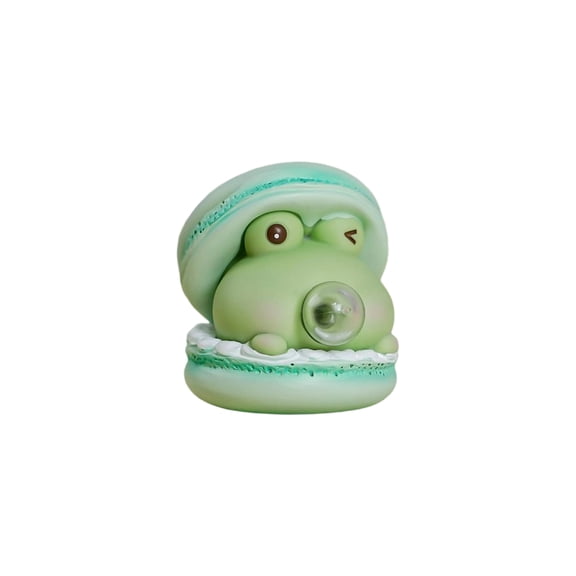 Green Frog Macaron Squishy Bubble Blowing Frog Stress Relief Fun items Fidget 3" Squeeze Fun items Anxiety Relief Single Piece Green Frog Macaron Squeeze Ball For Adults Sensory Stress Calming Fidget