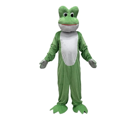 Green Frog Mascot Costume Adult Size Full Body Frog Outfit Character Suit