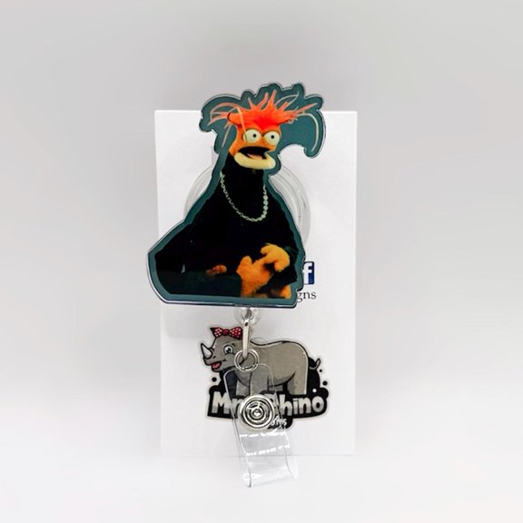 Green Frog Meme Retractable ID Badge Reel