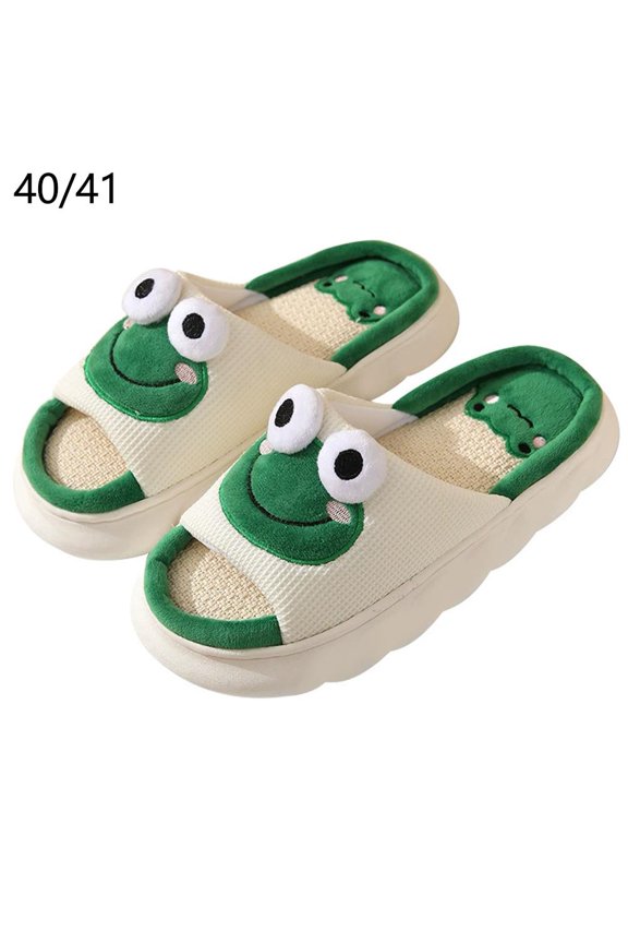 Green Frog Slippers Comfortable for Indoor Wear