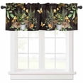 thumbnail image 1 of Green Frog Valances for Windows Farmhouse Kitchen Curtains Valances Rod Pocket Valance Curtains for Kitchen Windows Butterfly Plant Flowers Mushroom Coffee Brown Window Valances for Bathroom 60"x18", 1 of 6