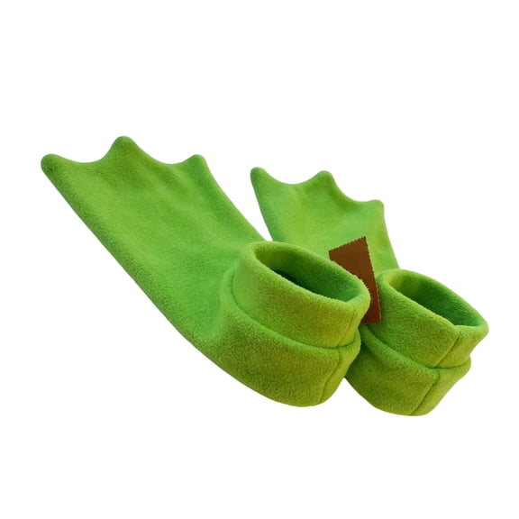 Green Frogs Feet Socks Cartoon Costume House Shoes Warm Winter Slippers for Halloween Party
