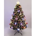 thumbnail image 1 of Green Frosted Christmas Tree - Multicolor Cones, 1 of 2