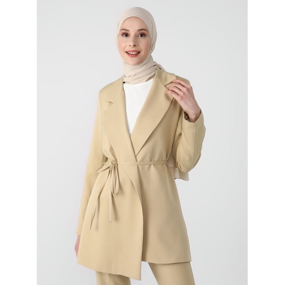 Green - Fully Lined - Shawl Collar - Jacket - Refka
