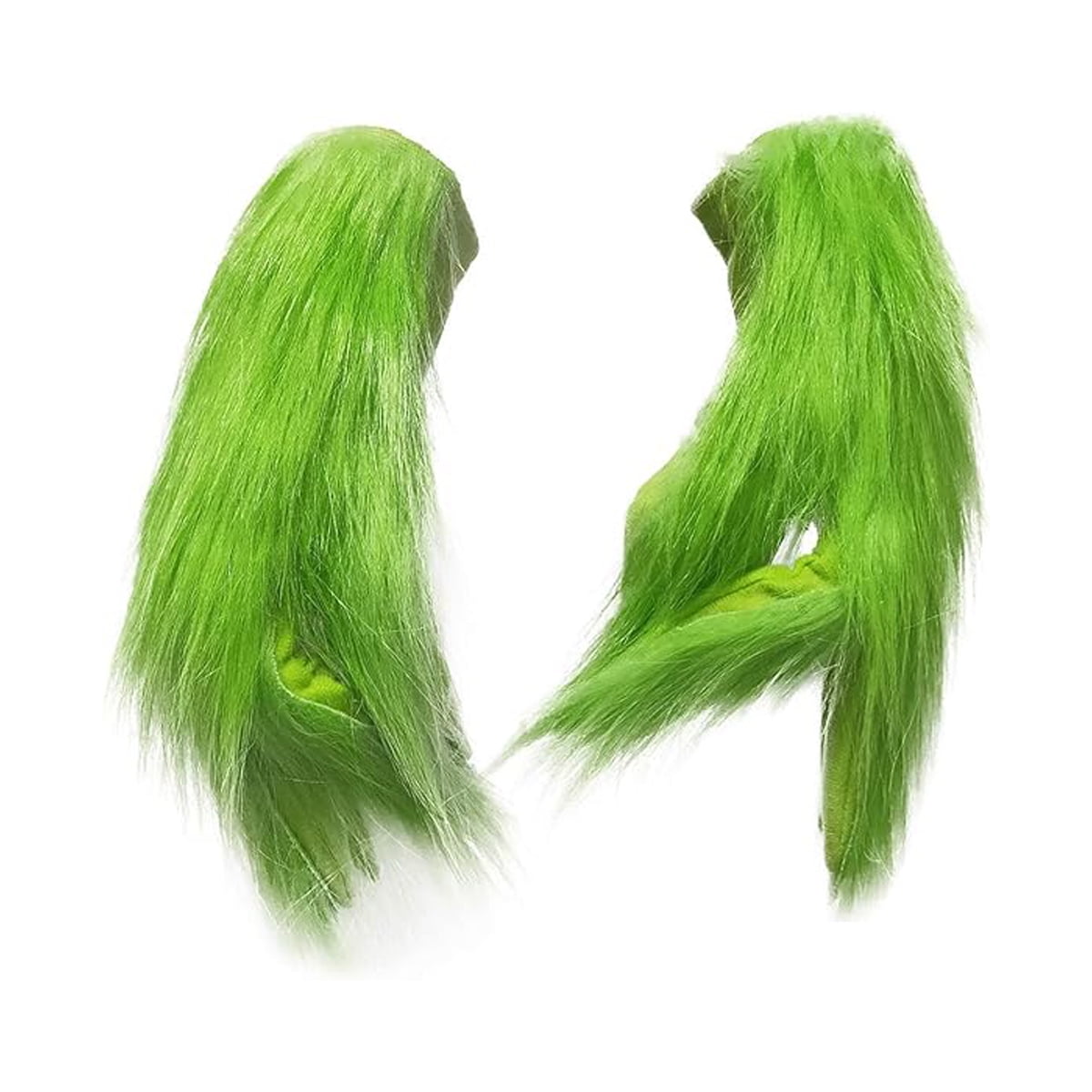 COSGRINCH Green Fur Fluff Gloves Christmas Cosplay Accessory Fits Unisex Adults and Kids