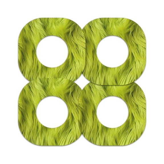 Green Fur Patch Tape Designed for The DEXCOM G7 and Stelo Waterproof & Sweatproof Adhesive for 15 Days, Pre-Cut Adhesive Medical Tape, Continuous Glucose Monitor Sensor Cover