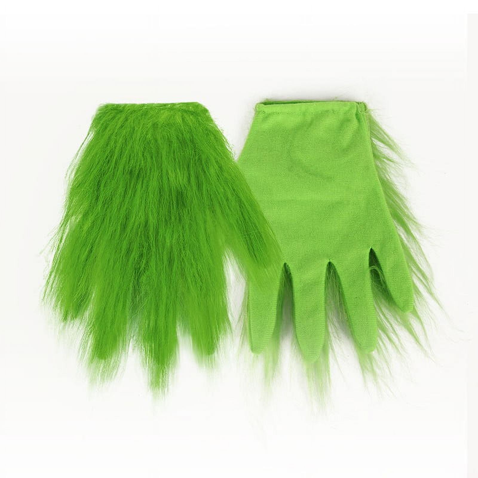 Green Furry Gloves Christmas Monster Costume Accessories Christmas Tree
