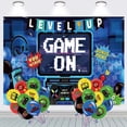 thumbnail image 1 of Green Game Balloons Party Supplies Taspestry Poster Banner Backdrop Background Birthday Wall Decor, 1 of 5