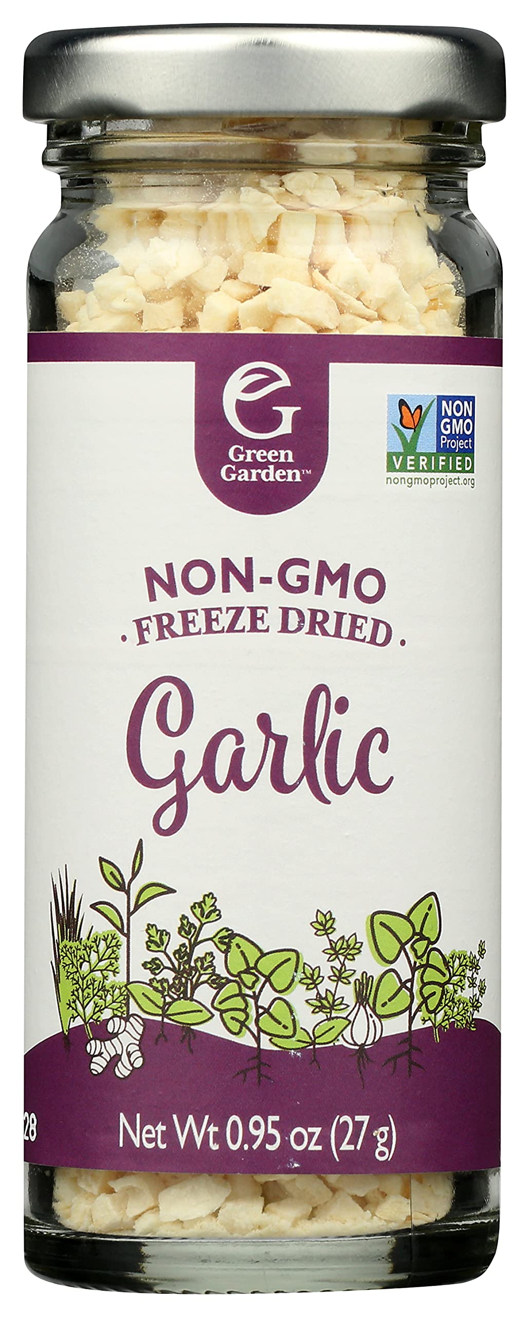 Green Garden FreezeDried NonGMO Garlic Minced Garlic Dried, Dried