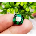 thumbnail image 1 of Green Garnet 10.60 CT Octagon Shape Lab-Created Glass Filled Loose Gemstone, 1 of 2