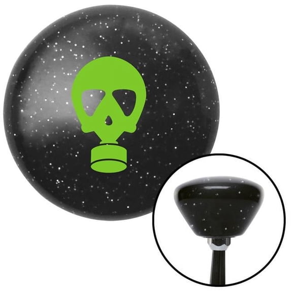 Green Gas Mask Skull Black Retro Metal Flake Shift Knob with M16 x 1.5 Insert Auto Brody
