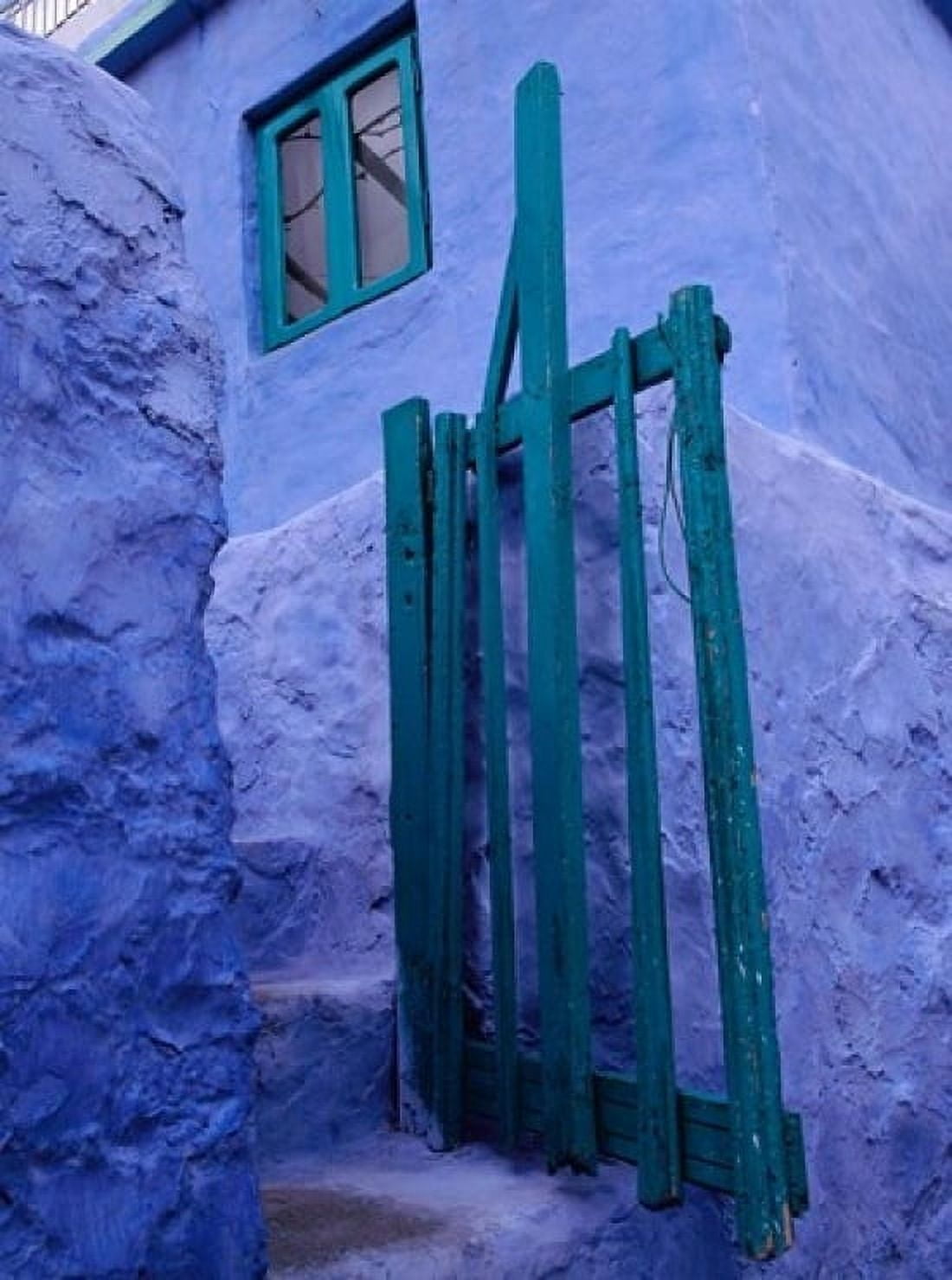 Green Gate on Kalymnos Island Dodecanese Islands Greece Canvas Art - Tom Haseltine DanitaDelimont (18 x 24)