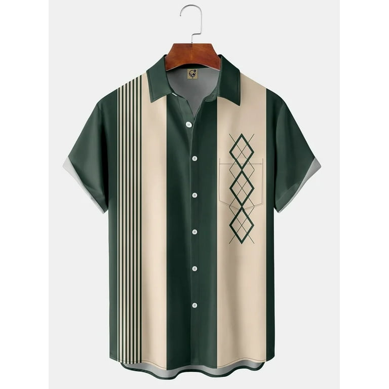 Green bowling shirt cheap