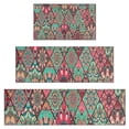 thumbnail image 1 of Green Geometric Diamond Pattern Kitchen Rugs Sets Of 3,Kitchen Runner Rugs Non Skid Washable,Decorative Kitchen Floor Mats for Kitchen,Sink,Laundry,17"x30"+ 17"x47" + 17"x59", 1 of 6