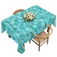 thumbnail image 1 of Green Geometric Rectangle Tablecloth, Farmhouse Abstract Neutral Motifs Waterproof & StainResistant Tablecloth, Washable Oil-proof Table Cover for Dining/Party/Wedding/Camping/Buffet 60x120 In, 1 of 9