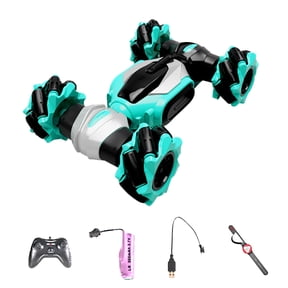 Green Gesture Control Rc Stunt Car 4Wd Twisting Off Road Vehicle Climbing Crawler With Led Lights Radio Control Toy