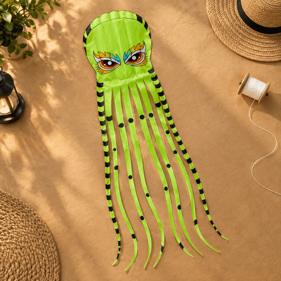 Green Giant 3D Octopus Kite, 26ft Durable Easy-to-Fly Outdoor Fun for Beach and Family Gatherings