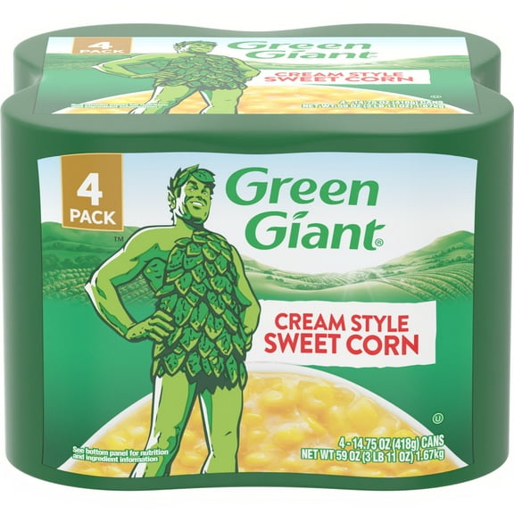 Green Giant Cream Style Sweet Corn, Shelf Stable, 4 Pack, 14.75 oz