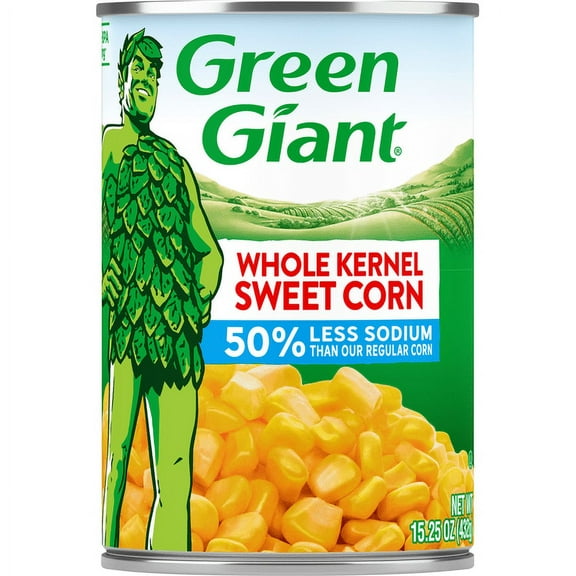 Green Giant Less Sodium Whole Kernel Sweet Corn 15.25 oz (Pack of 6)