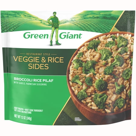 Green Giant Restaurant Style Broccoli Rice Pilaf with Garlic Parmesan, 12 oz Bag (Frozen Vegetables)