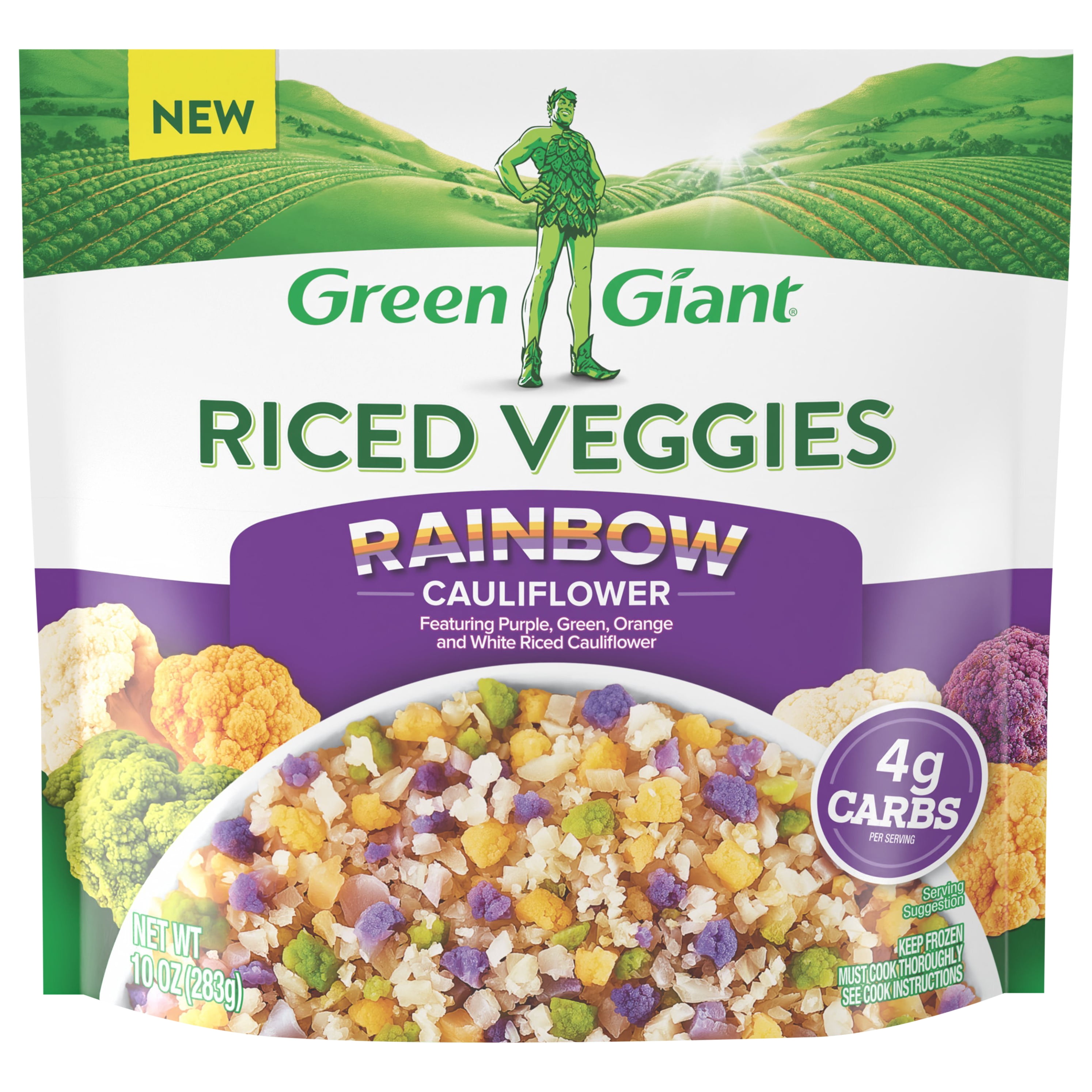 Green Giant Riced Veggies, Rainbow Cauliflower, 10 oz (Frozen