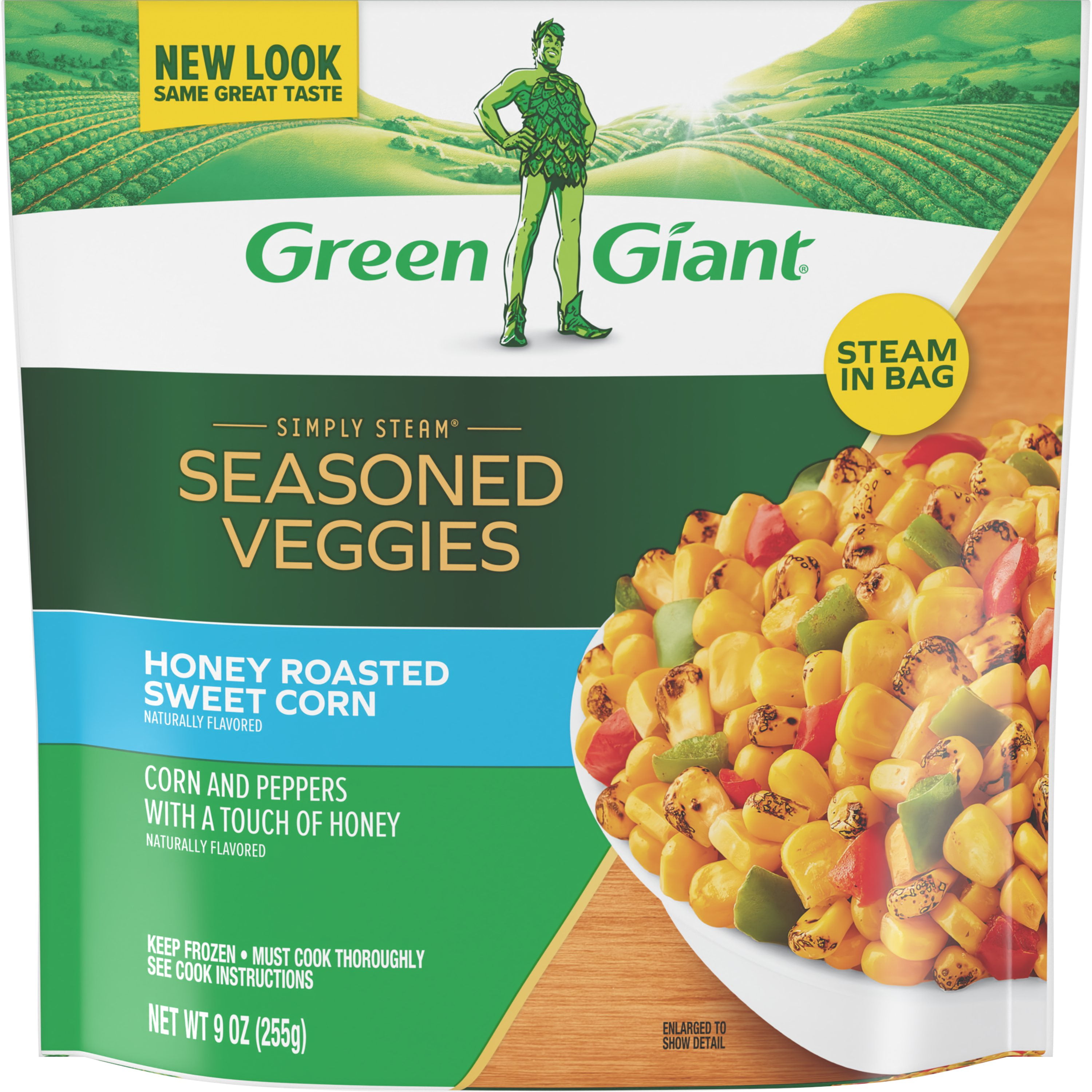 Green Giant Simply Steam Honey Roasted Sweet Corn, 9 oz Bag (Frozen Vegetables)