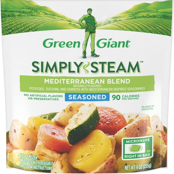 Green Giant Simply Steam Mediterranean Blend, 9 oz Bag (Frozen Mix Vegetables)