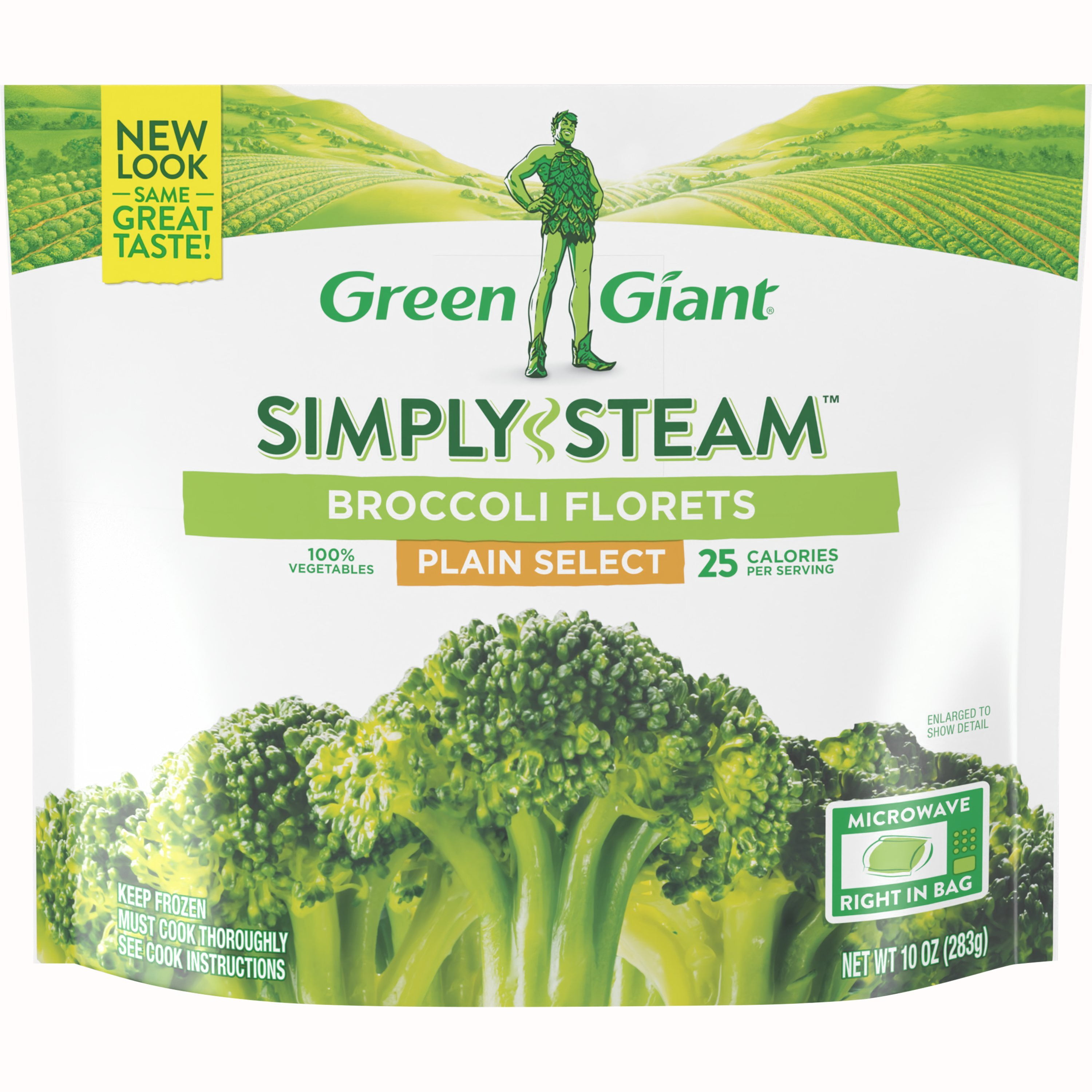 Green Giant Simply Steam Plain Select Broccoli Florets, 10 oz. Bag ...