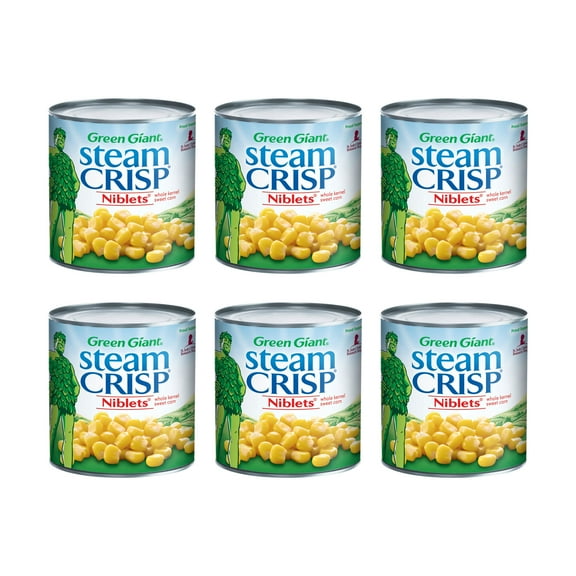 Green Giant Steam Crisp Niblets Whole Kernel Sweet Corn, 11 oz Can (Pack of 6)