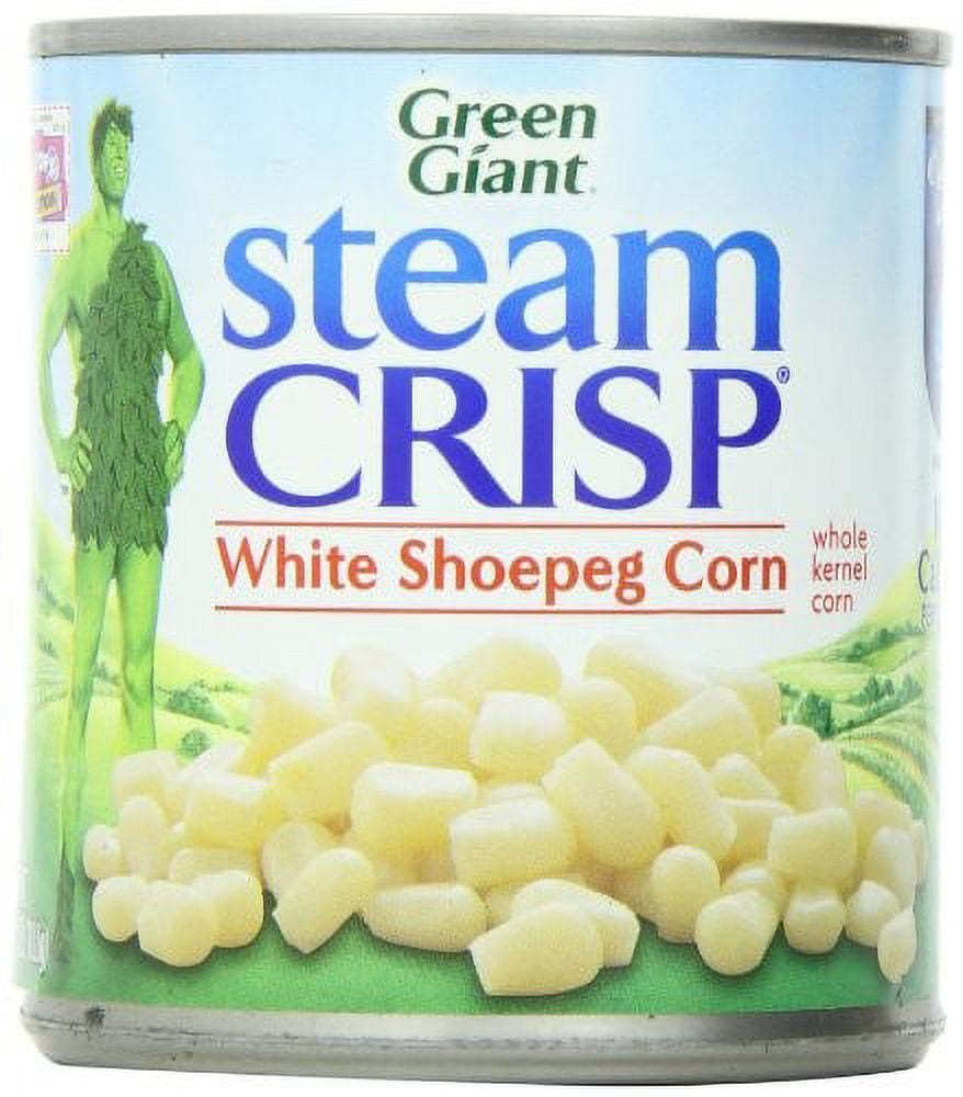 Green Giant Steam Crisp White Shoepeg Whole Kernel Corn, 11 Oz (Pack of 6)