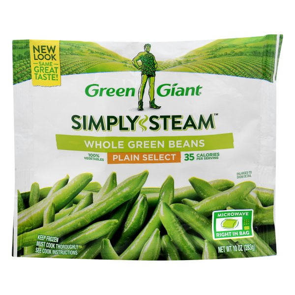 Green Giant Simply Steam Plain Select Whole Green Beans, 10 oz