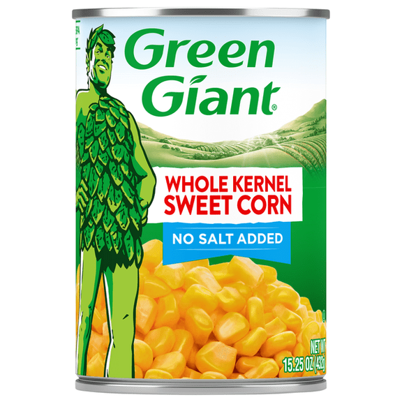 Green Giant Sweet Corn No Salt Added Whole Kernel 15.25 oz (Pack of 6)