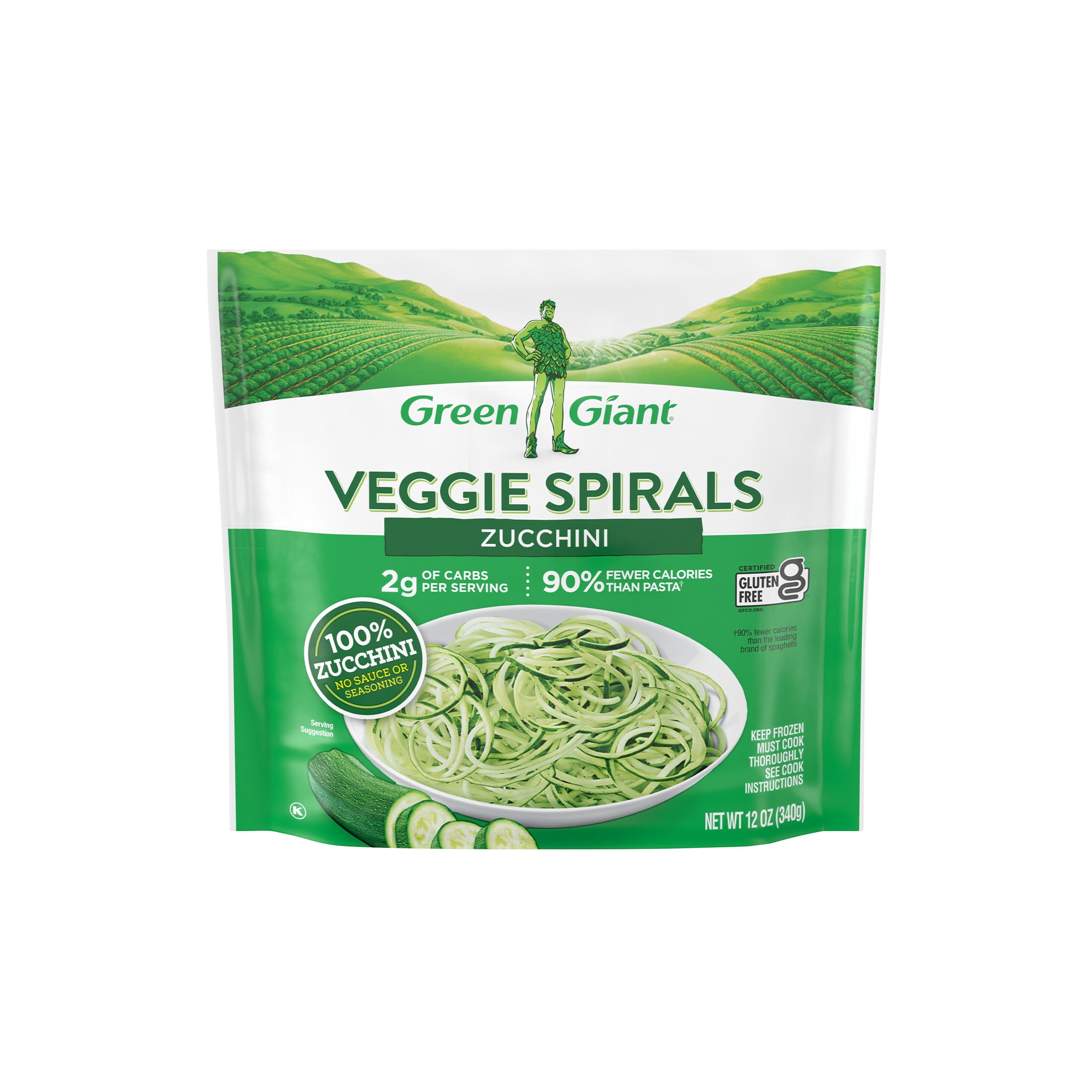 Green Giant Veggie Spirals Zucchini, Gluten Free, 12 oz Bag (Frozen