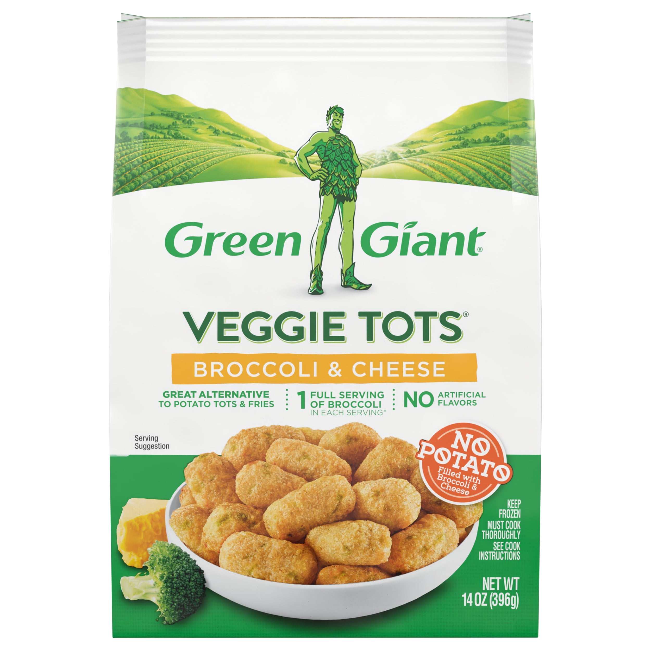Green Giant Veggie Tots Broccoli & Cheese, 14 oz (Frozen Vegetables