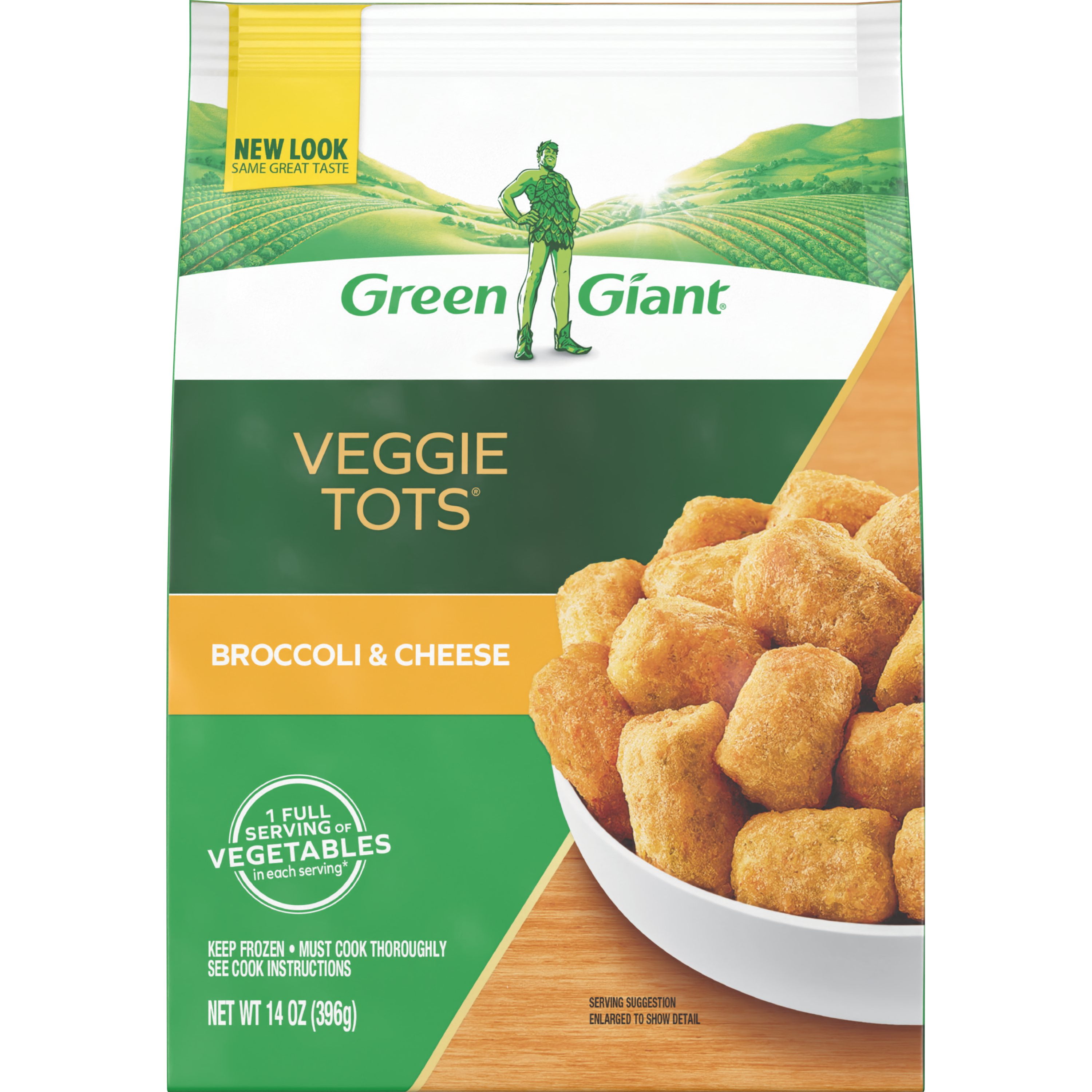 Green Giant Veggie Tots, Broccoli & Cheese, 14 oz (Frozen Vegetables)