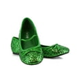 thumbnail image 1 of Green Glitter Ballet Flats for Girls, 1 of 2