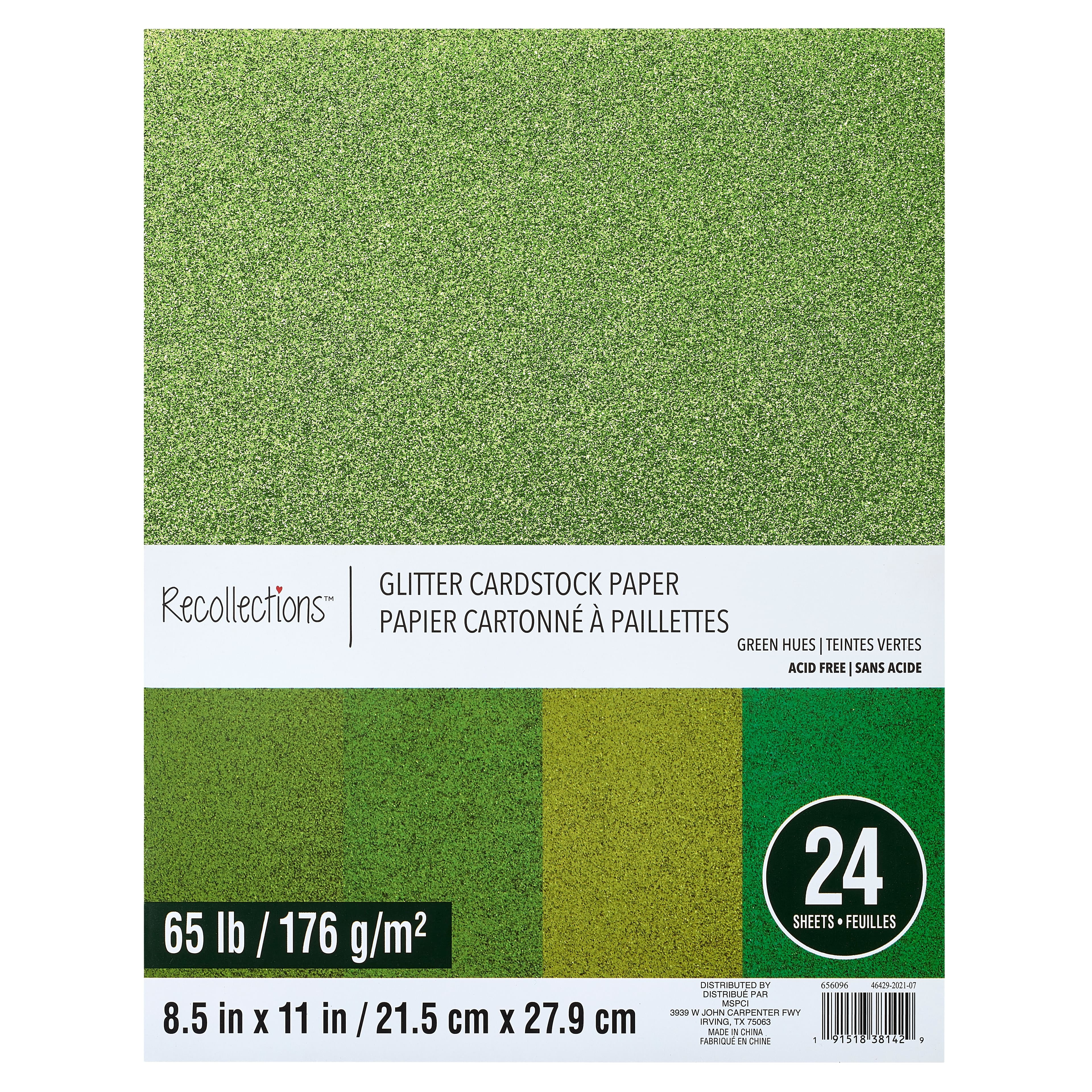 Feathered Greens 8.5 x 11 Cardstock Paper by Recollections®, 50 Sheets 