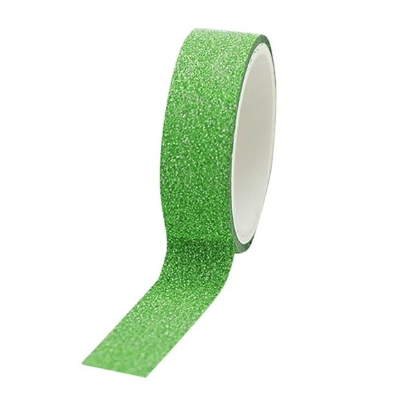 Green Glitter Washi Tape Decorative Craft Self Adhesive Stick On Sticky Glitter Trim