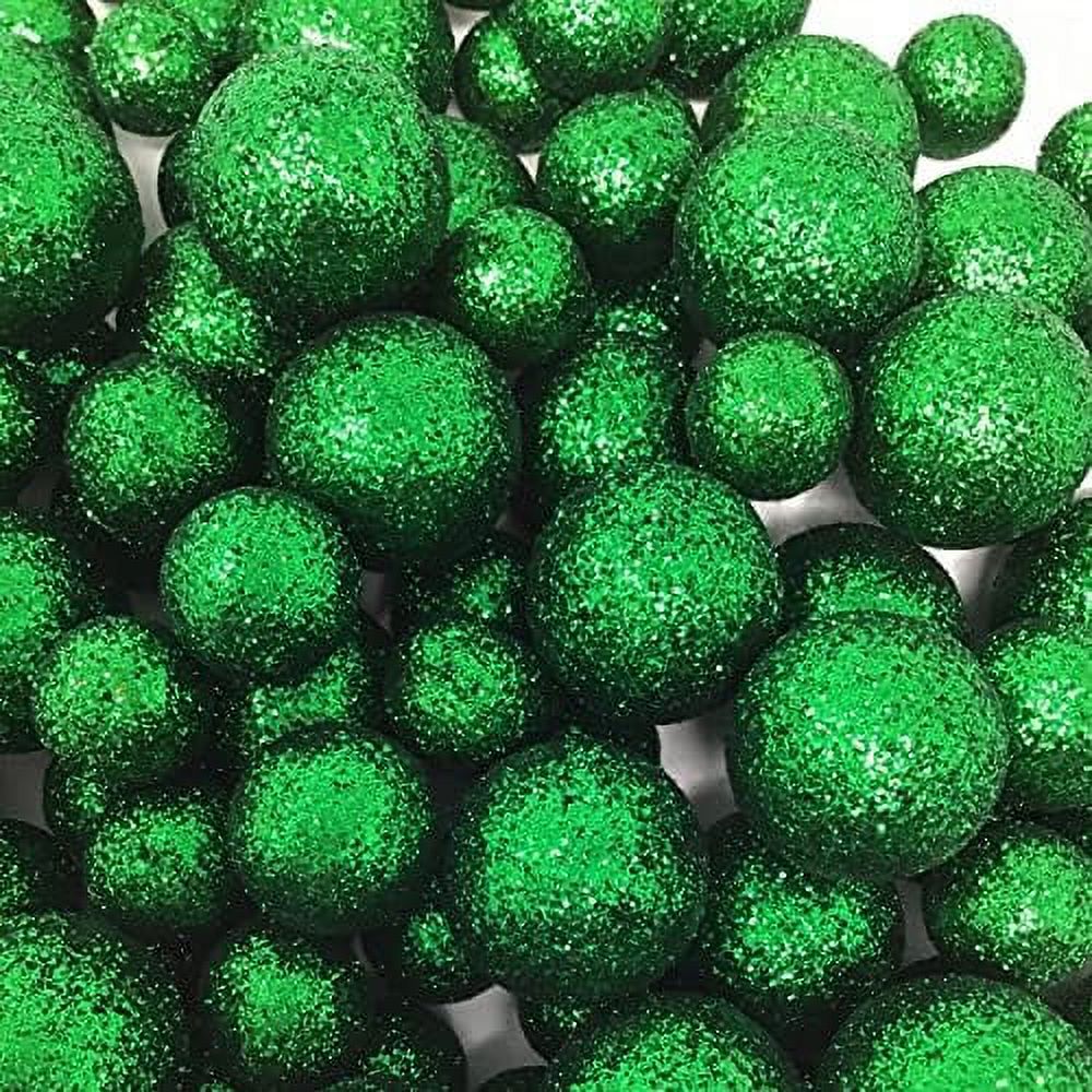 Green Glittered Foam About 500 Glitter Vase Filler Decorative Table