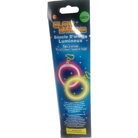 Green Glow Stick Earrings