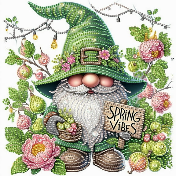 Green Gnome Diamond Art Painting Kit