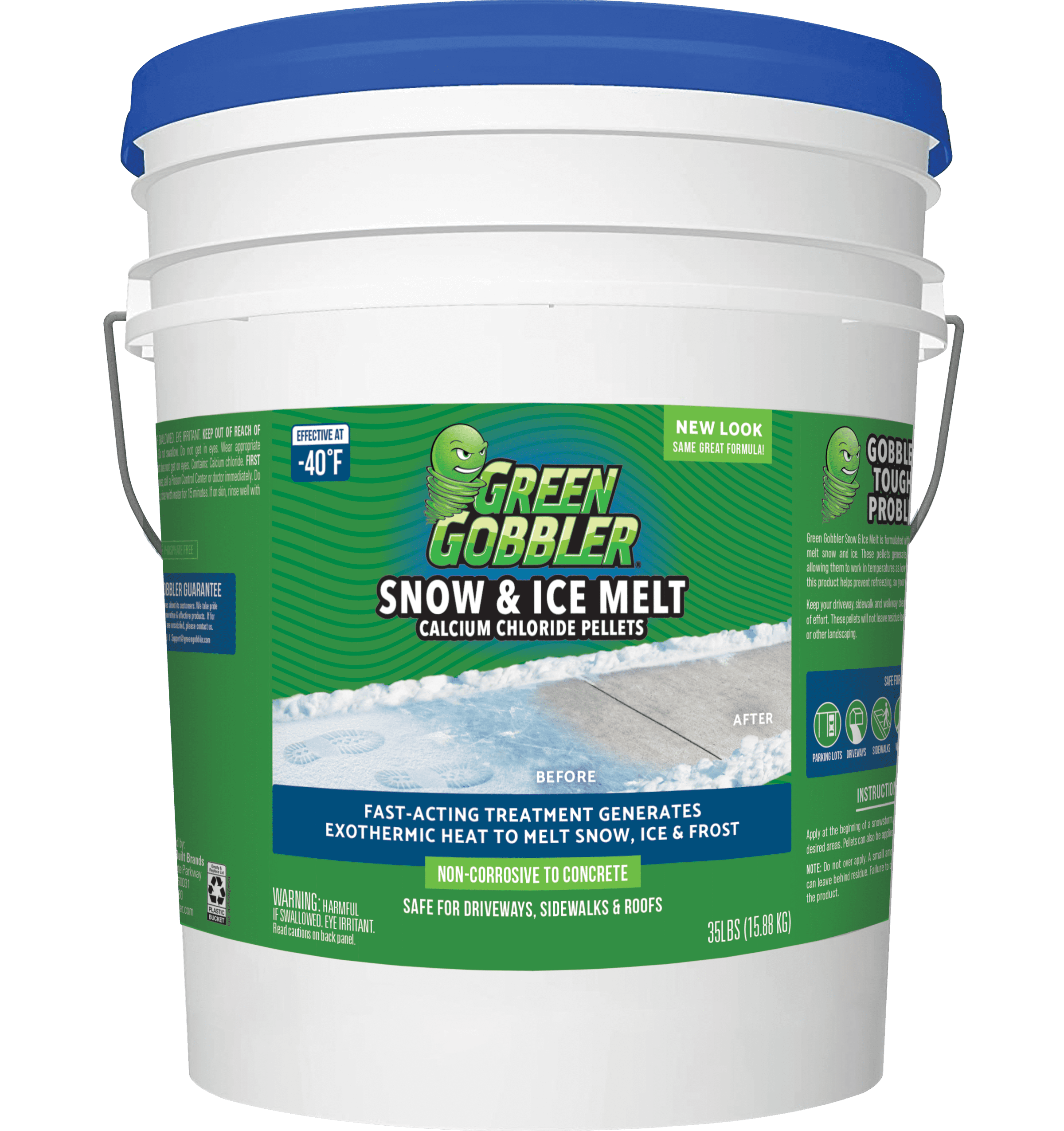 Green Gobbler 96% Pure Calcium Chloride Snow & Ice Melt Pellets