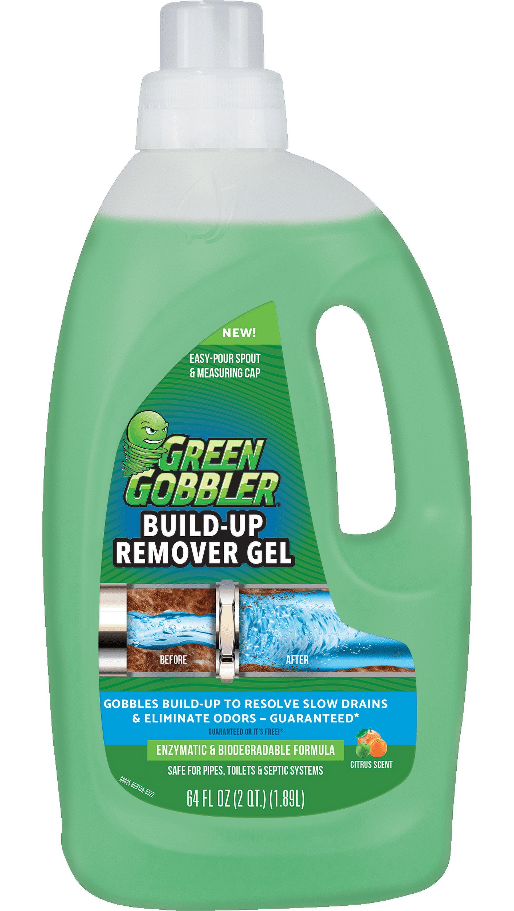 Green Gobbler Industrial Strength Gel Grease and Hair Clog Remover - 64 oz