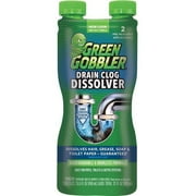 Green Gobbler Drain Clog Remover & Cleaner for Toilets, Sinks, Showers Septic-Safe, 31 oz, 1 Ct - 2 Uses, Pack of 12