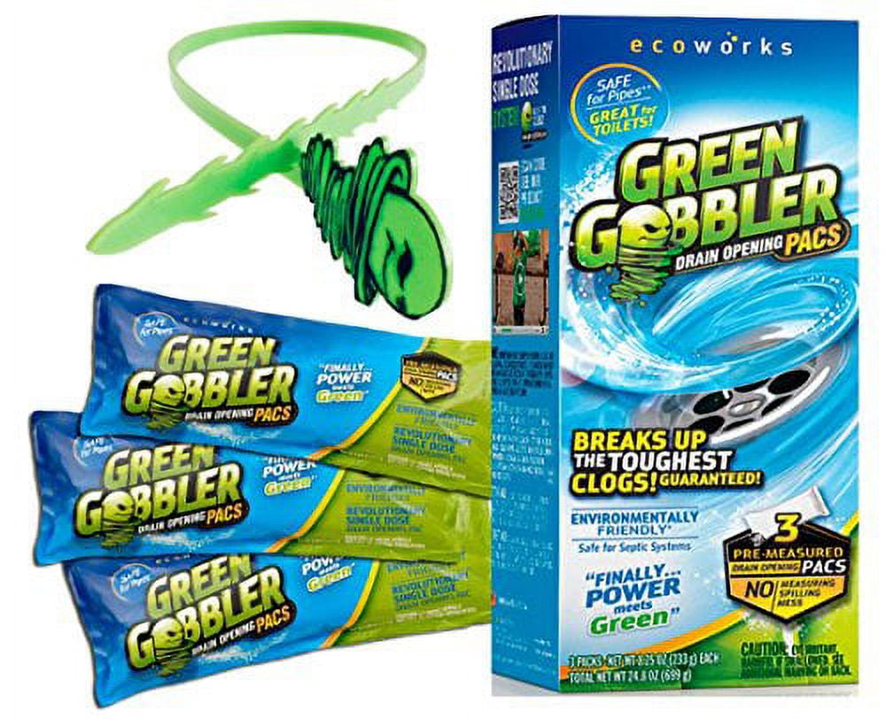 Drain Cleaner and Cleaning Tool by Green-world - Set of 3 Hair