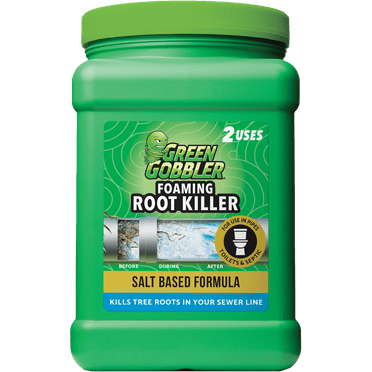 Green Gobbler Foaming Root Killer, Treats & Prevents Roots from Entering and Regrowing in Pipes, 4lb - 2 Treatments