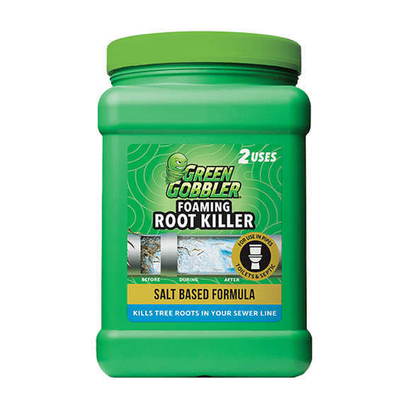 Green Gobbler Foaming Root Killer, Treats & Prevents Roots from Entering and Regrowing in Pipes, 4lb - 2 Treatments